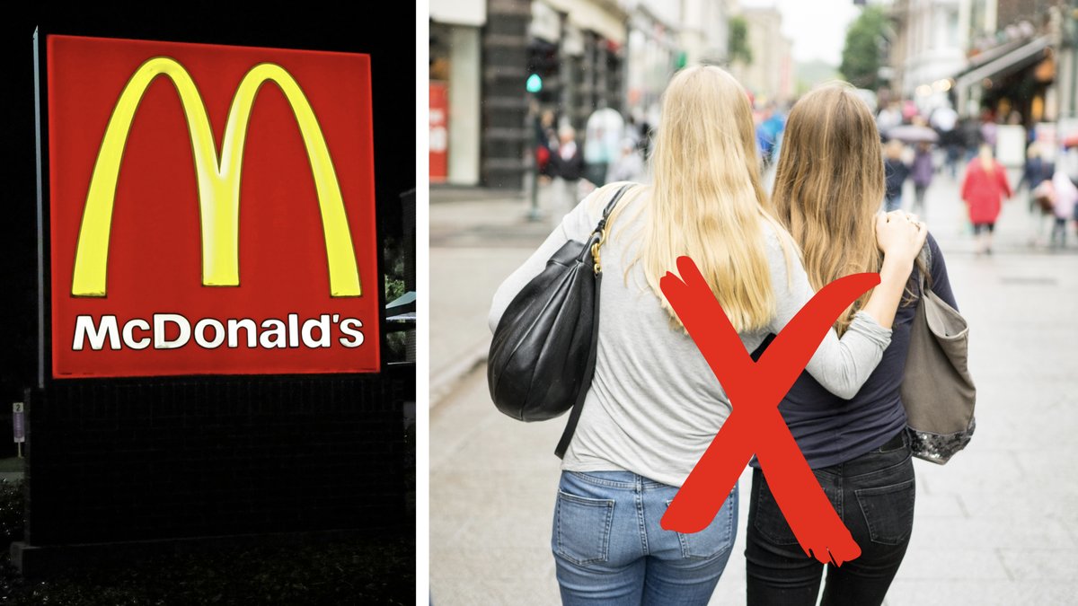 En McDonald's-restaurang förbjuder kunder under 18 år från att besöka dem efter klockan 17.00.